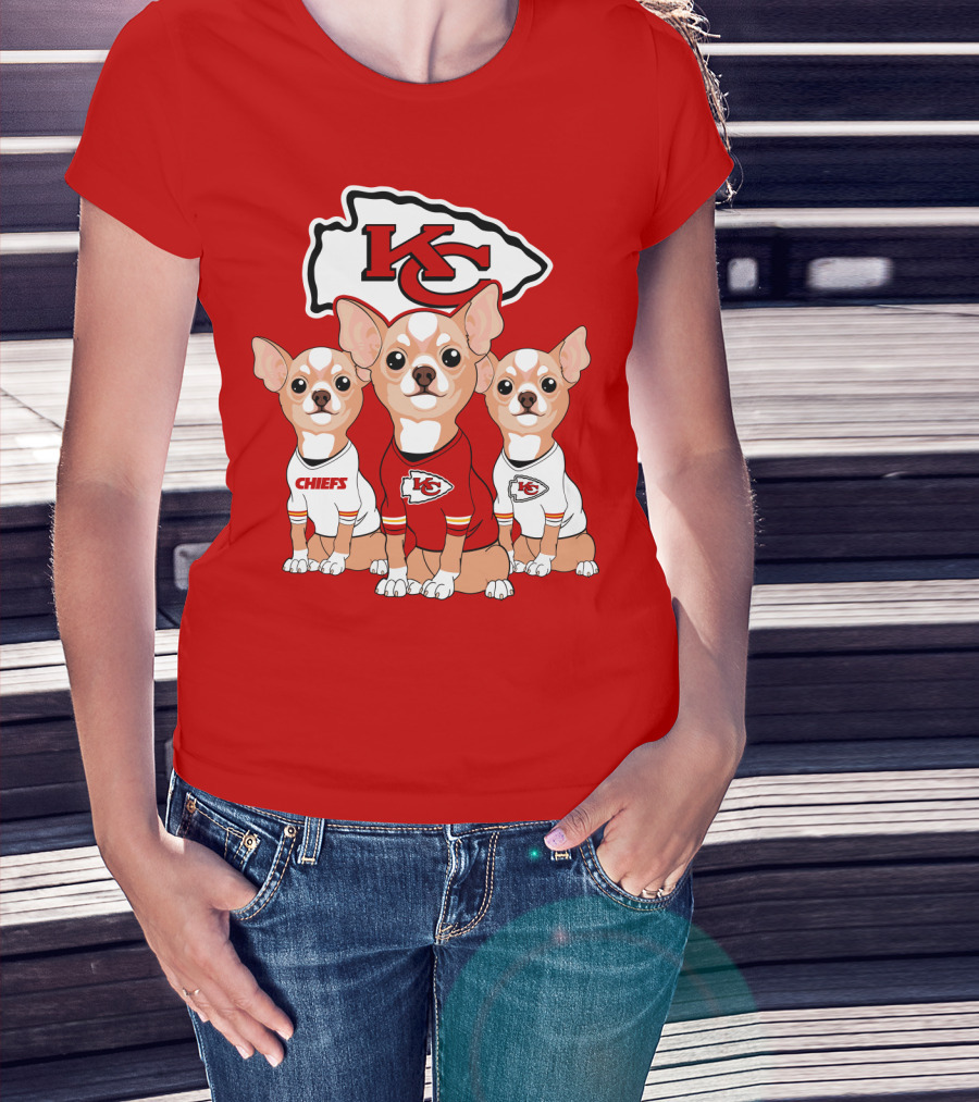 Kansas City Chiefs Chihuahuas T-Shirt