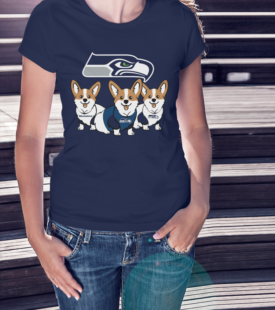 Seattle Seahawks Corgis T-Shirt