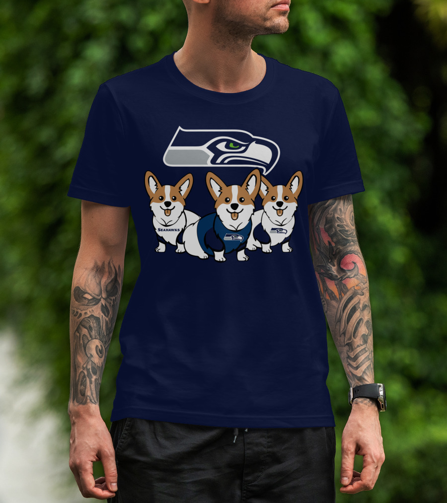 Seattle Seahawks Corgis T-Shirt