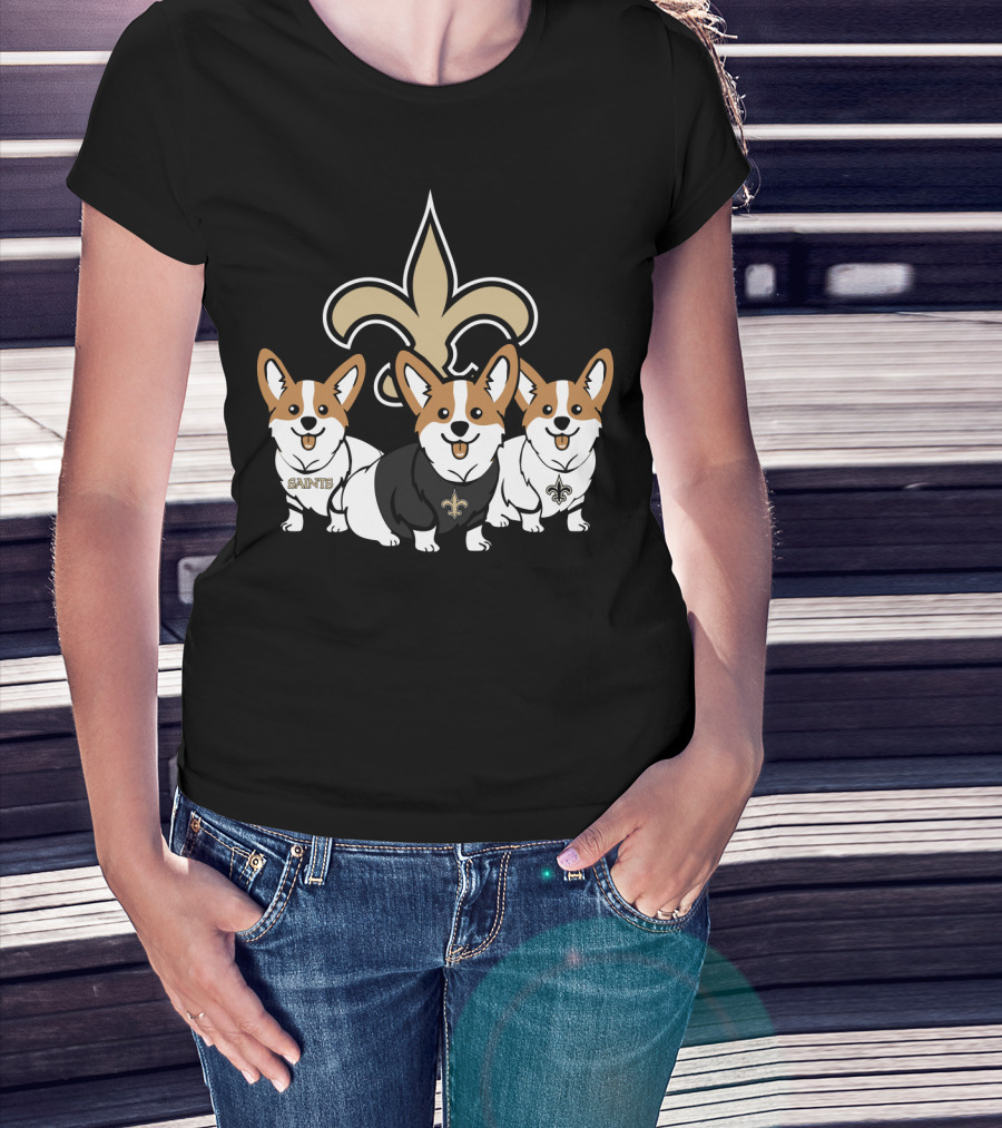  New Orleans Saints Corgi T-Shirt