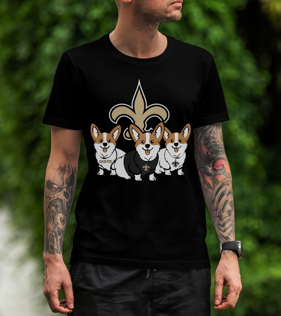  New Orleans Saints Corgi T-Shirt