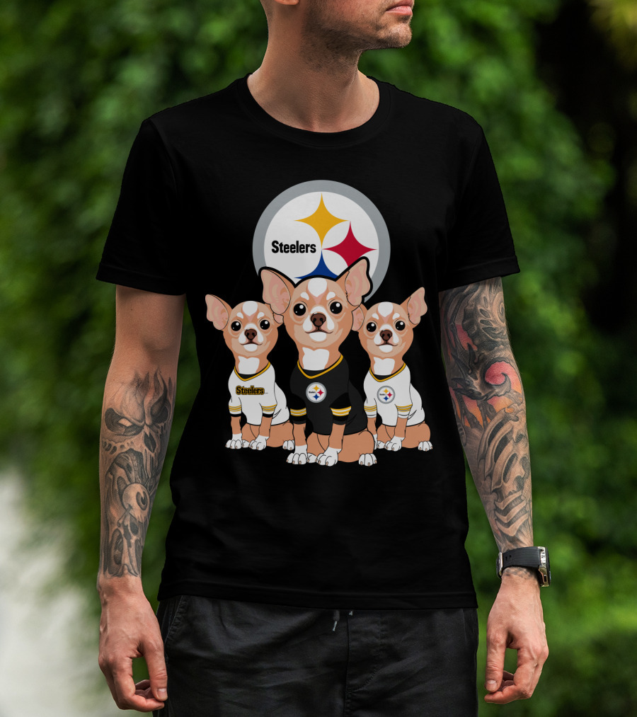 Steelers Chihuahua Trio T-Shirt