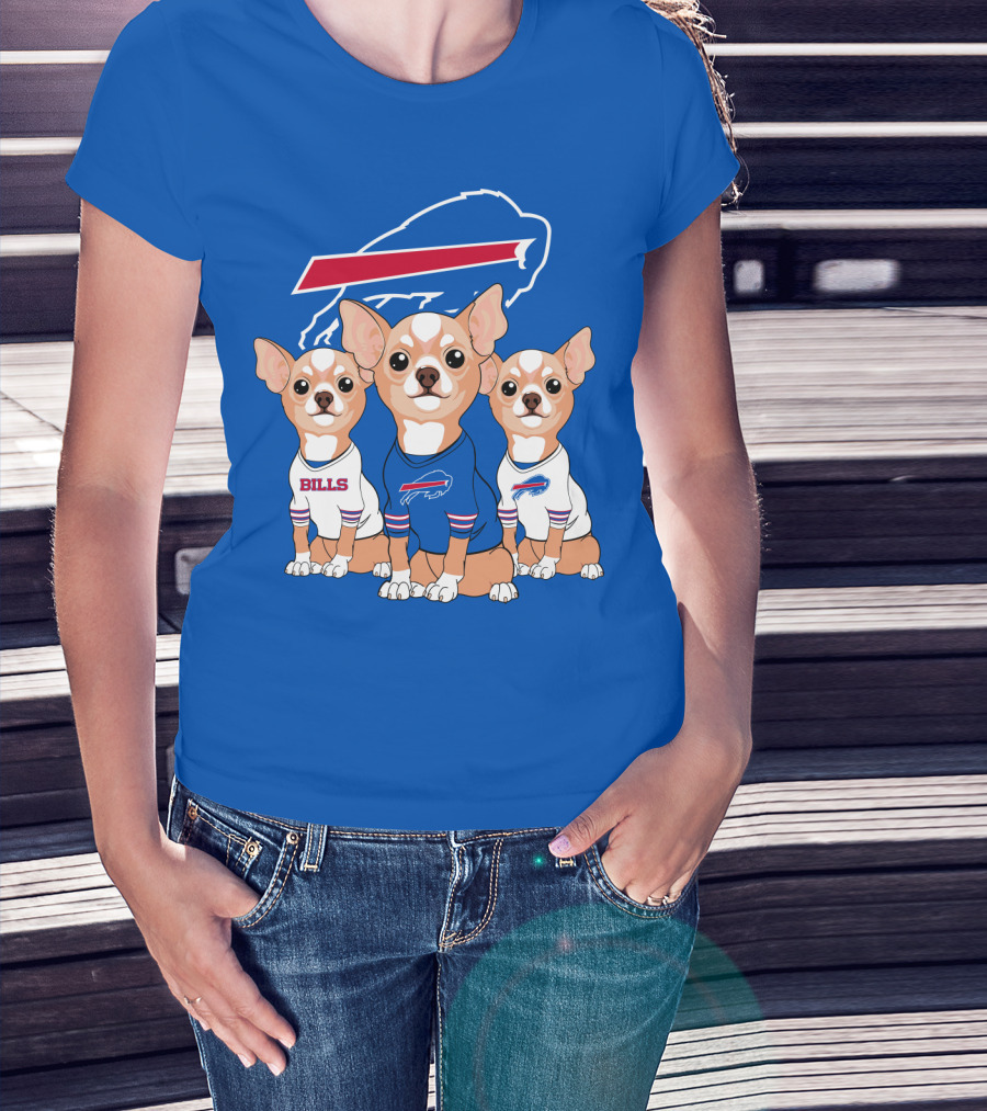 Buffalo Bills Chihuahua Trio T-Shirt