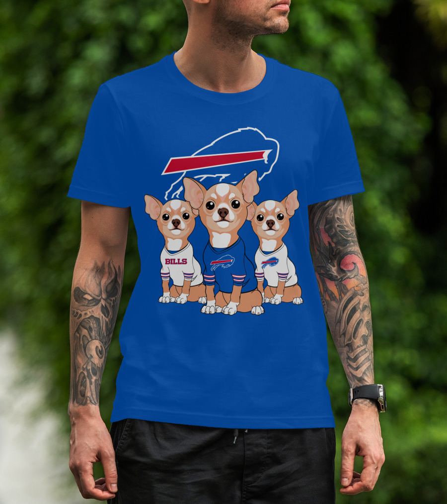 Buffalo Bills Chihuahua Trio T-Shirt