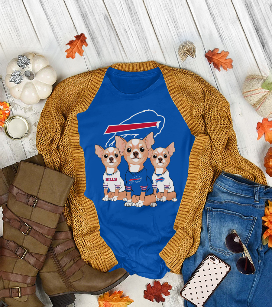 Buffalo Bills Chihuahua Trio T-Shirt