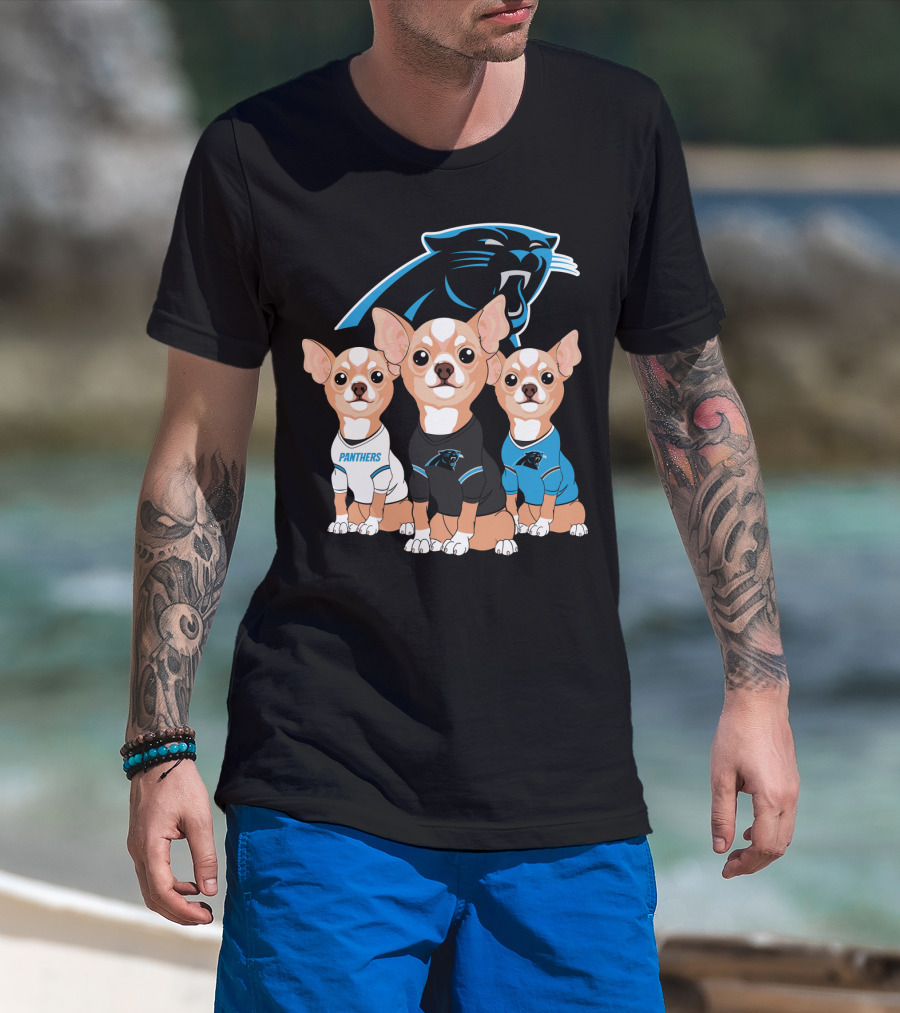 Carolina Panthers Chihuahua T-Shirt