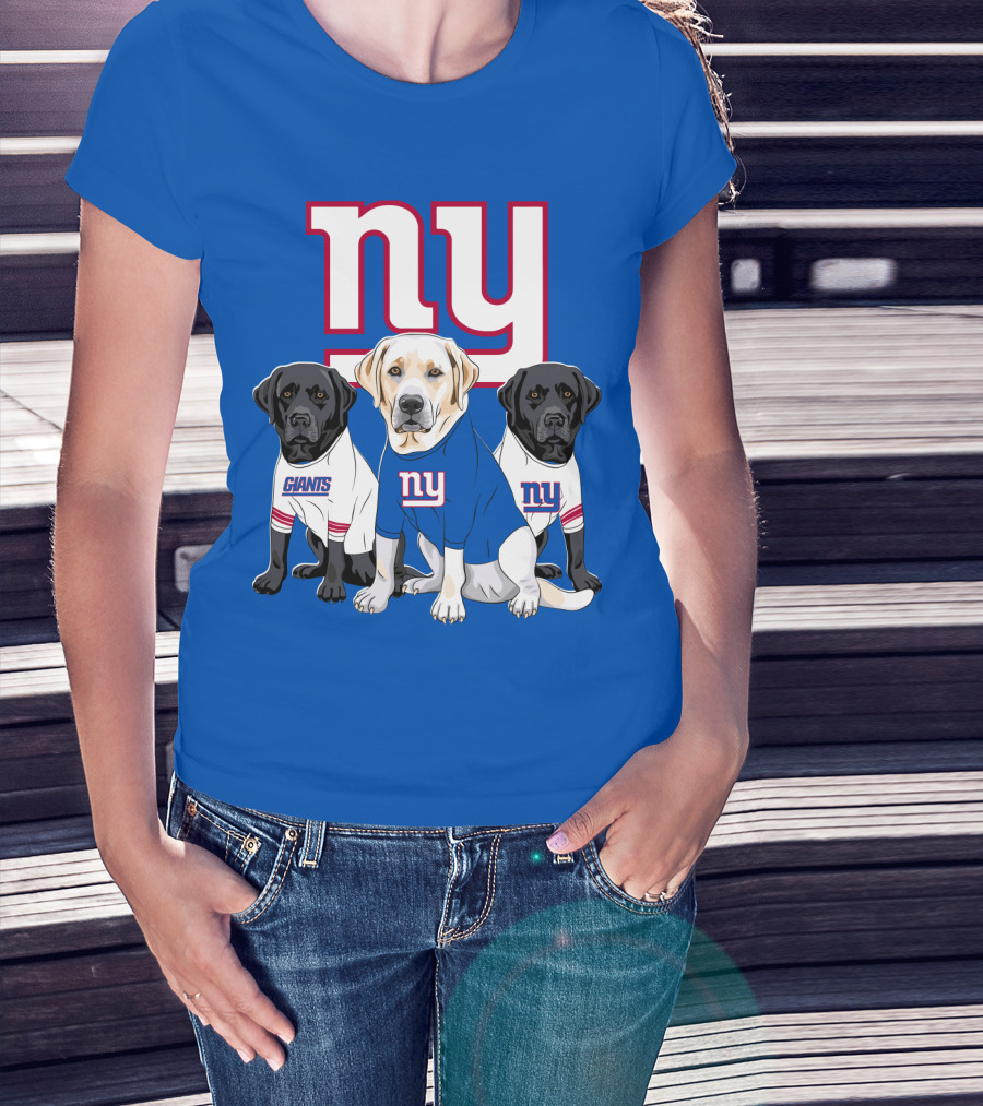 New York Giants Labrador Retriever Dogs T-Shirt