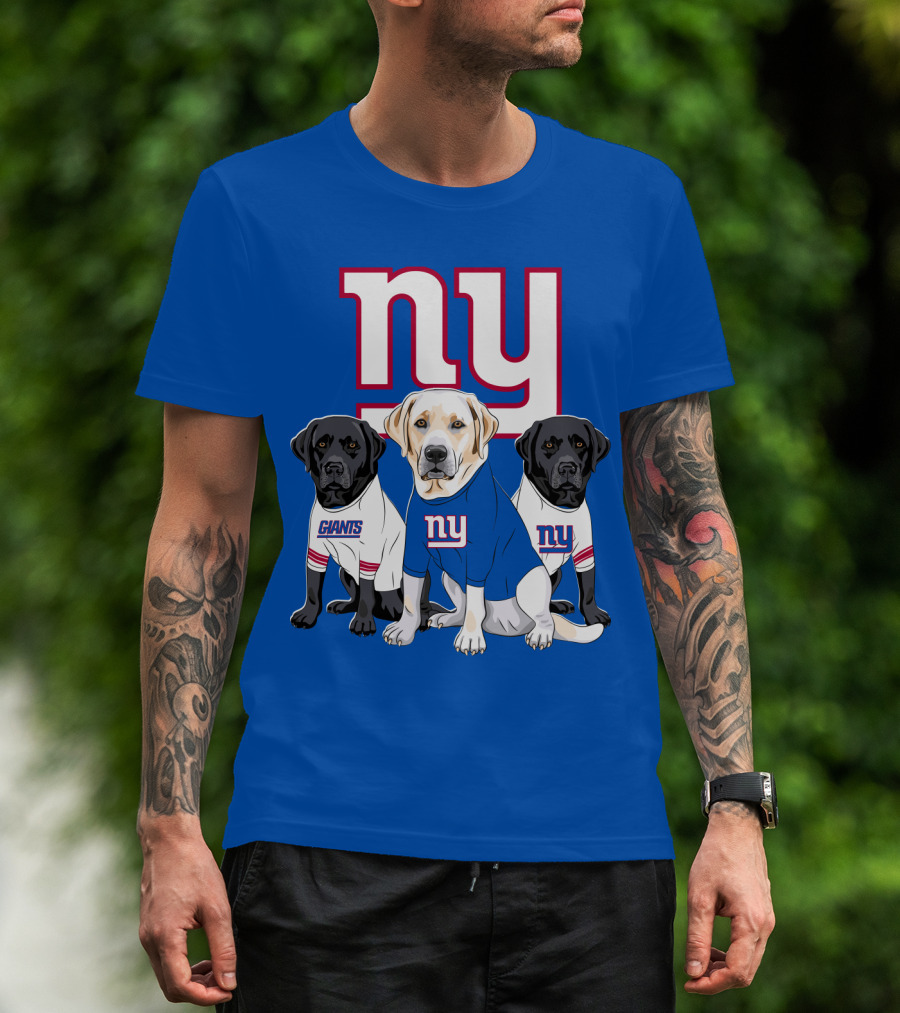 New York Giants Labrador Retriever Dogs T-Shirt
