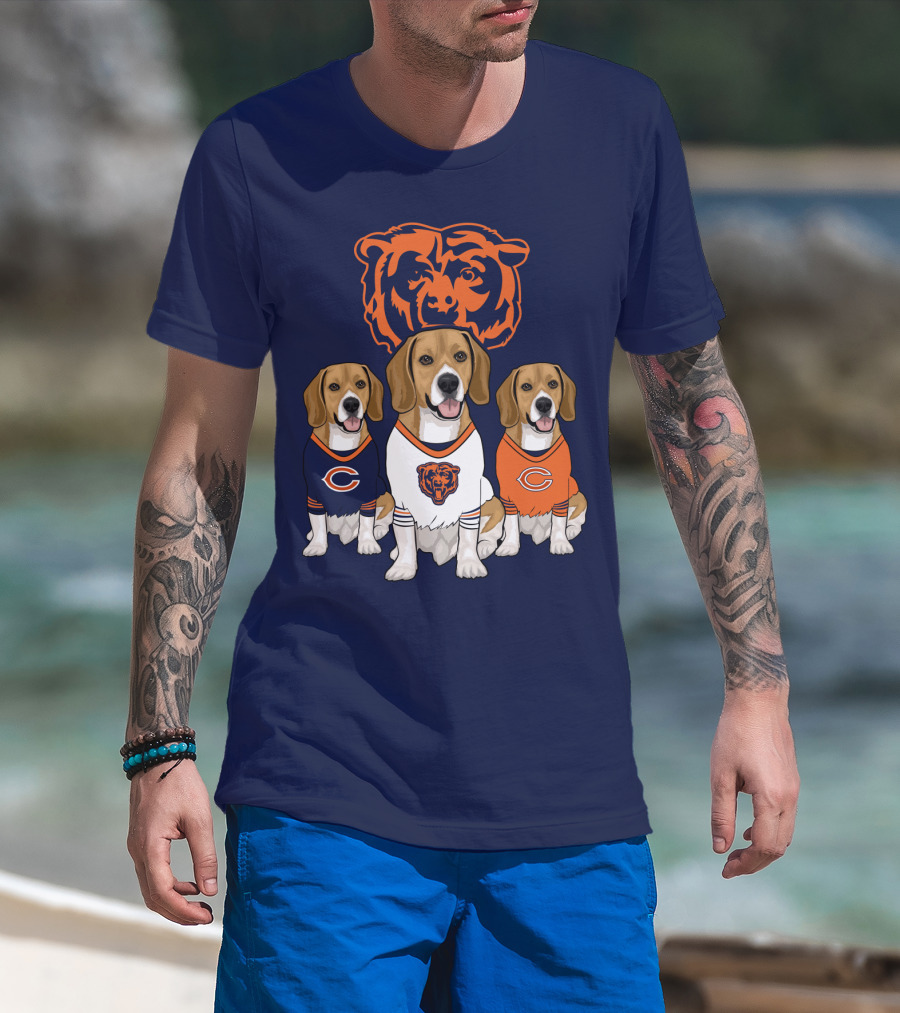Chicago Bears Beagle Trio T-Shirt