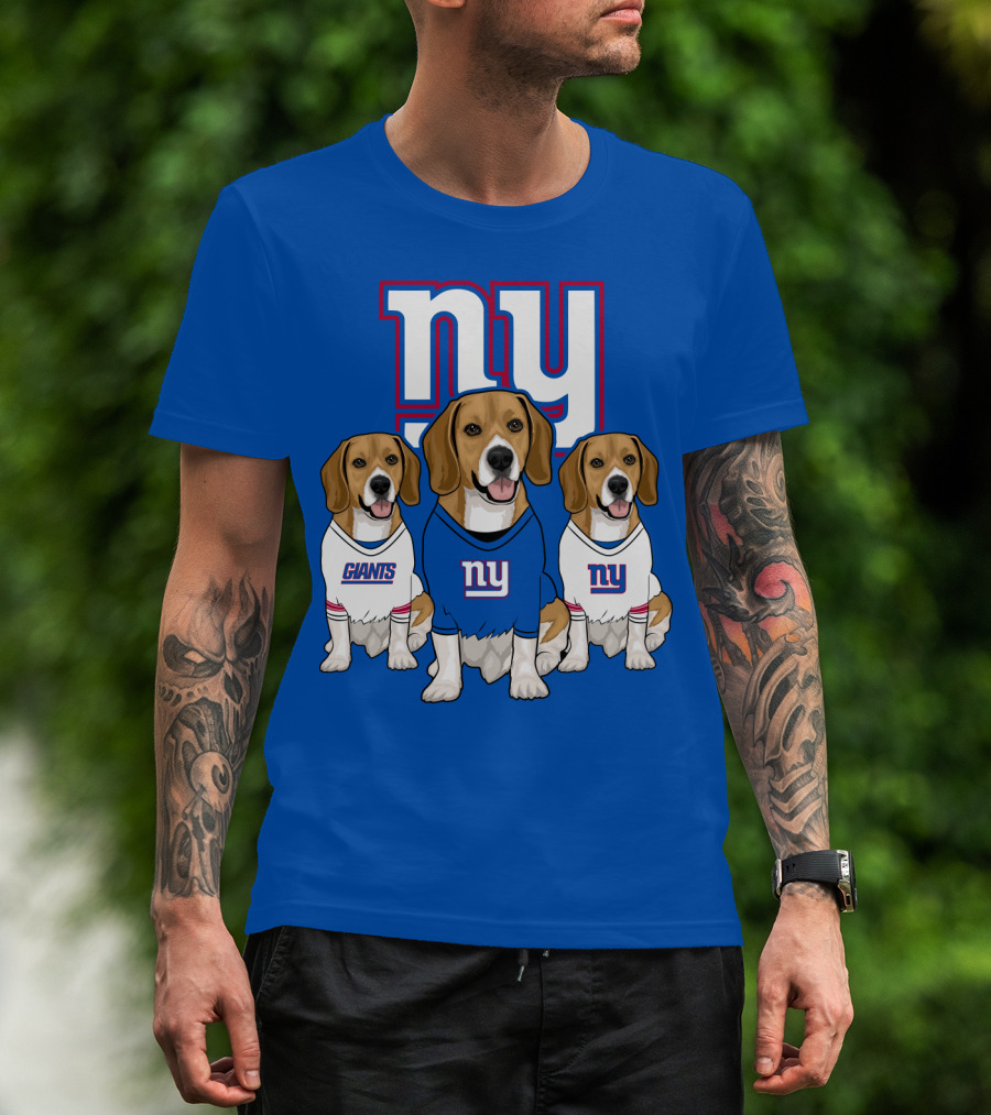 New York Giants Beagle Trio T-Shirt