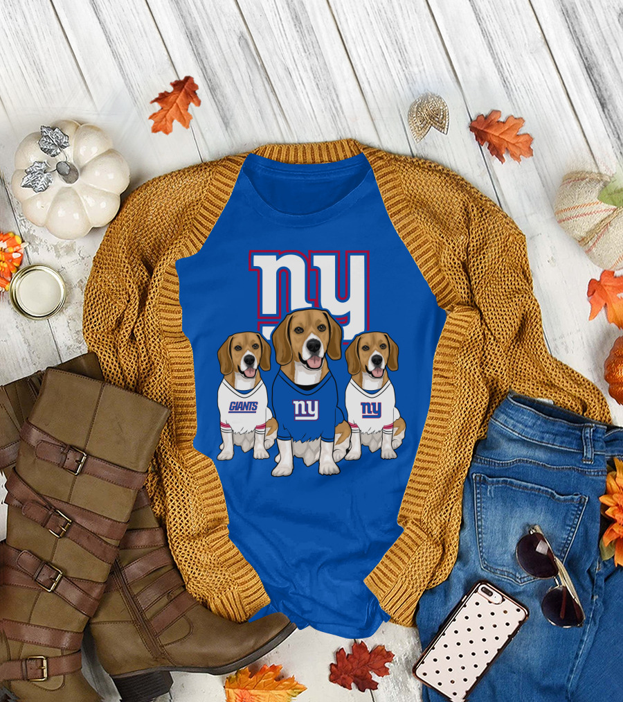 New York Giants Beagle Trio T-Shirt