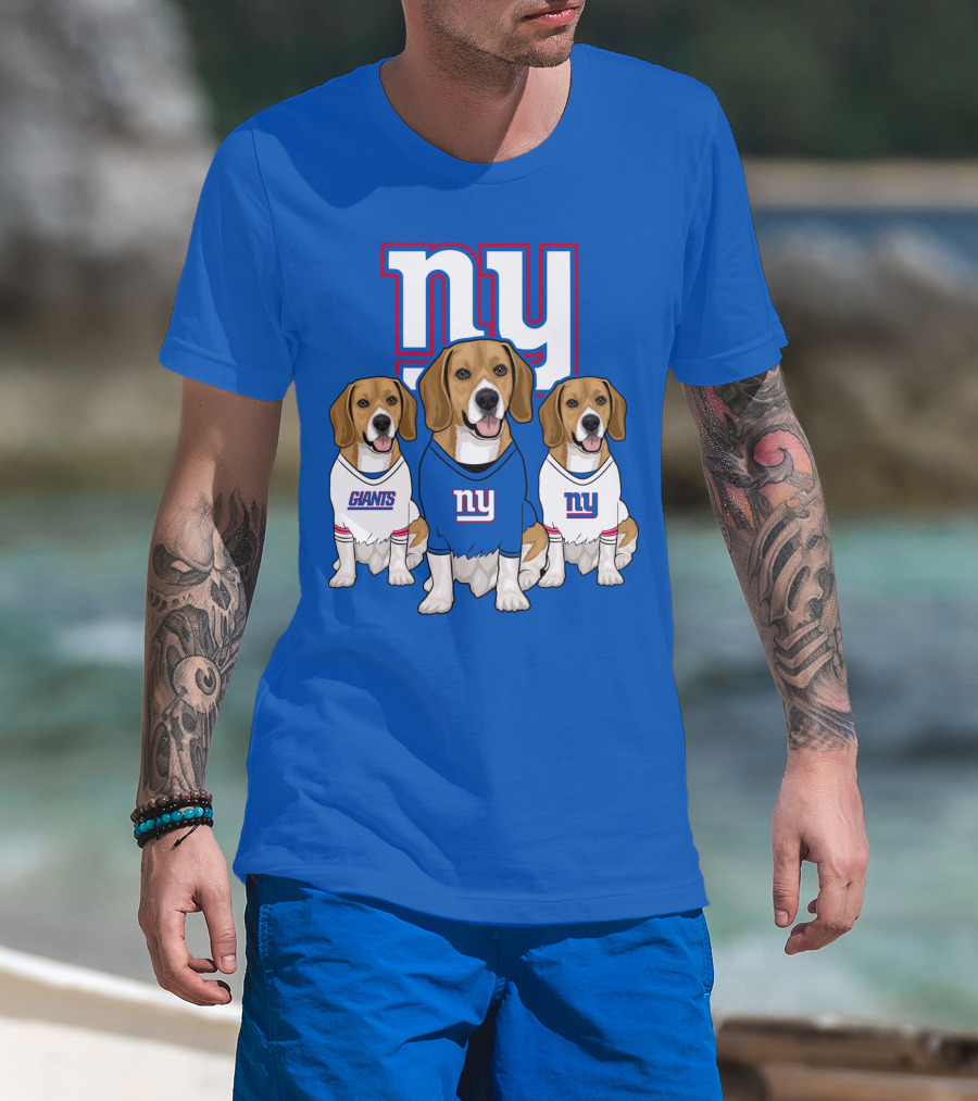 New York Giants Beagle Trio T-Shirt