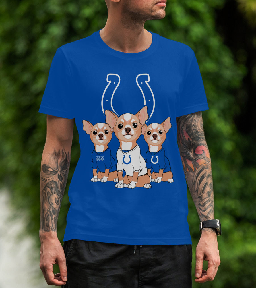 Indianapolis Colts Chihuahua Trio T-Shirt