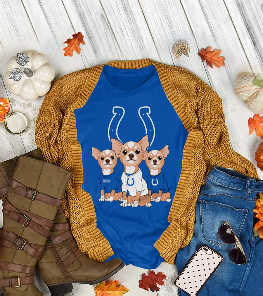 Indianapolis Colts Chihuahua Trio T-Shirt