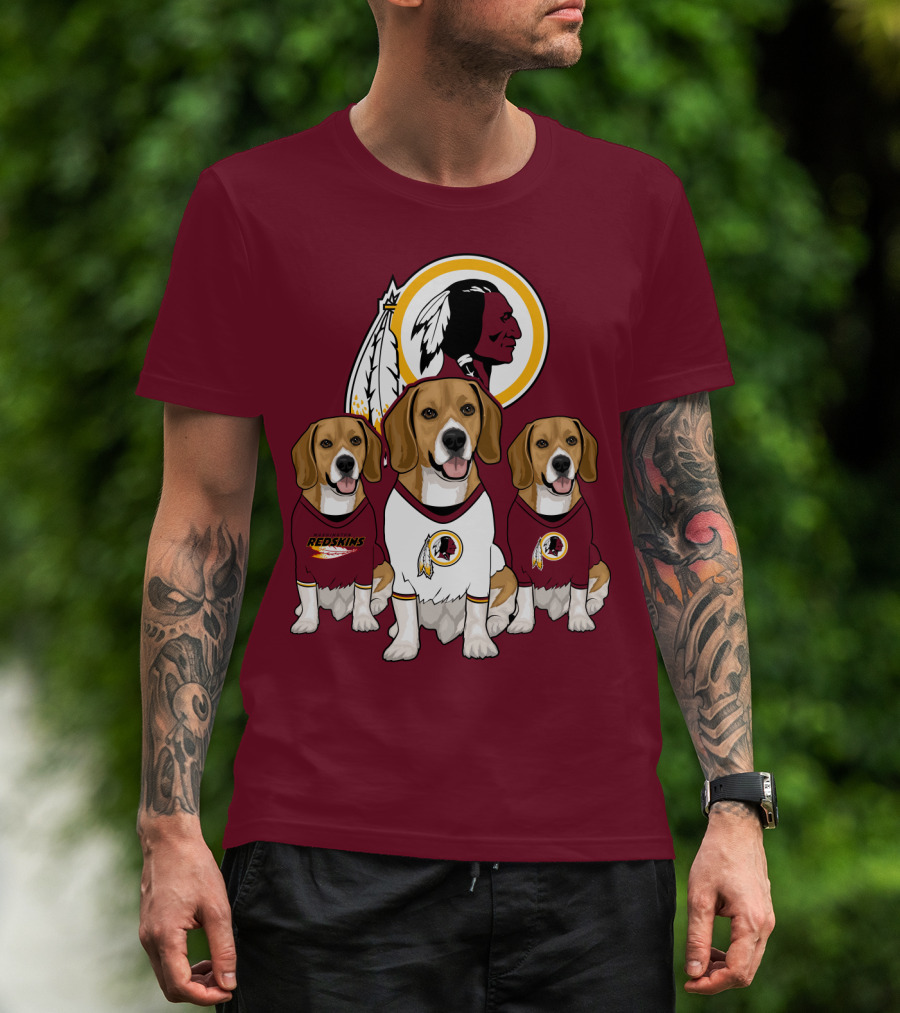 Washington Football Team Beagle Trio T-Shirt