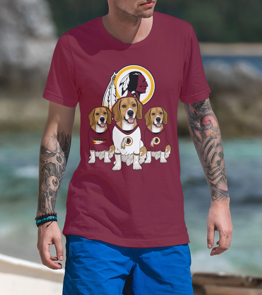 Washington Football Team Beagle Trio T-Shirt