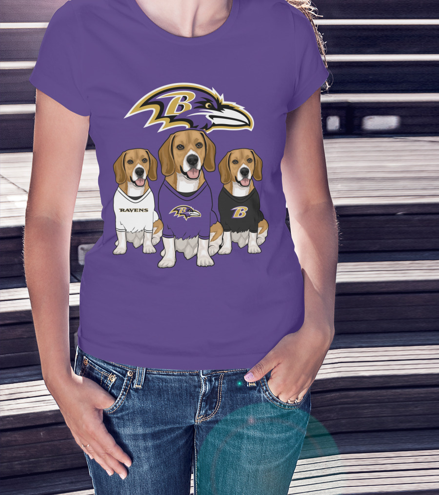 Baltimore Ravens Beagle Trio T-Shirt