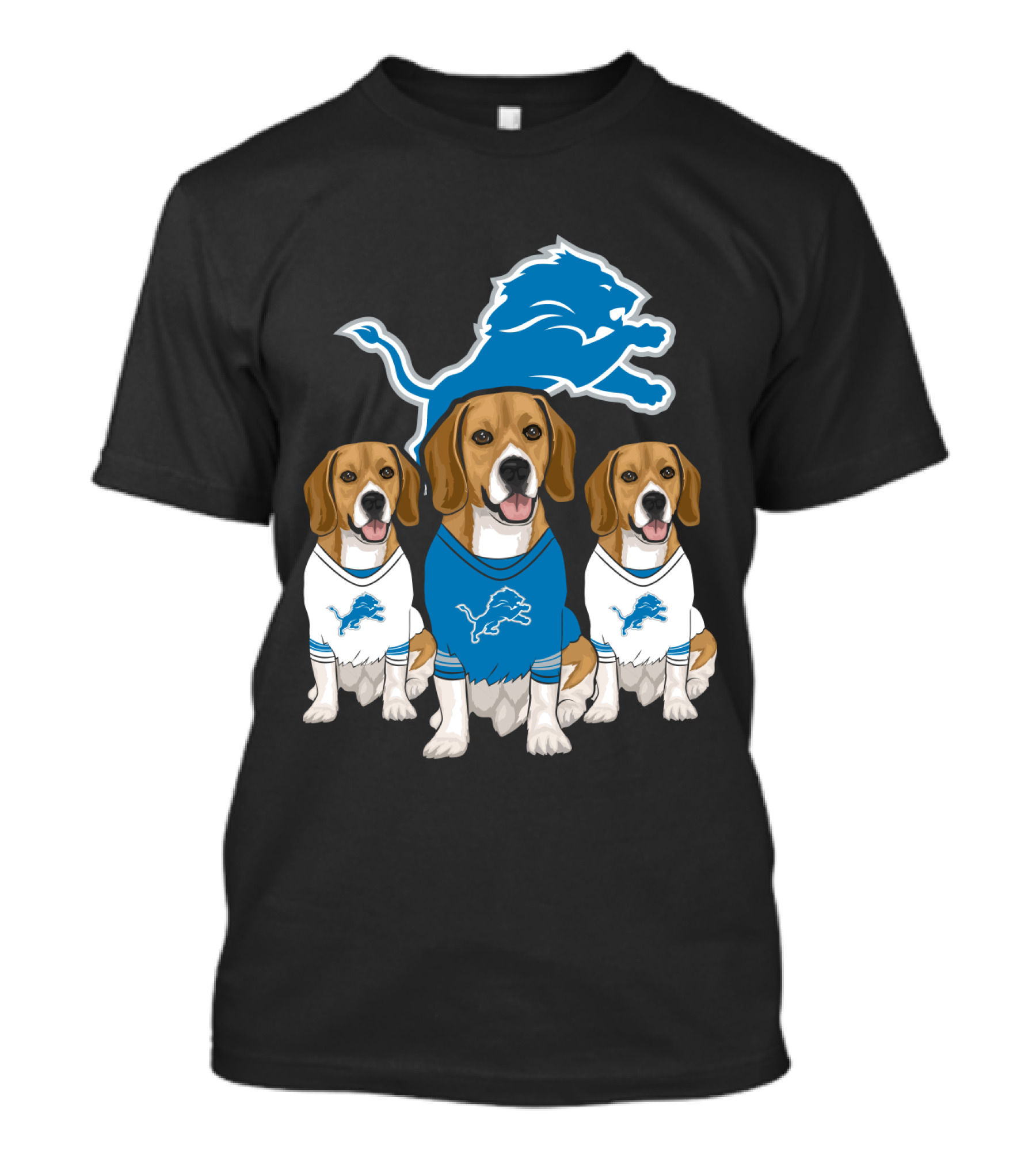 Detroit Lions Beagles T-Shirt
