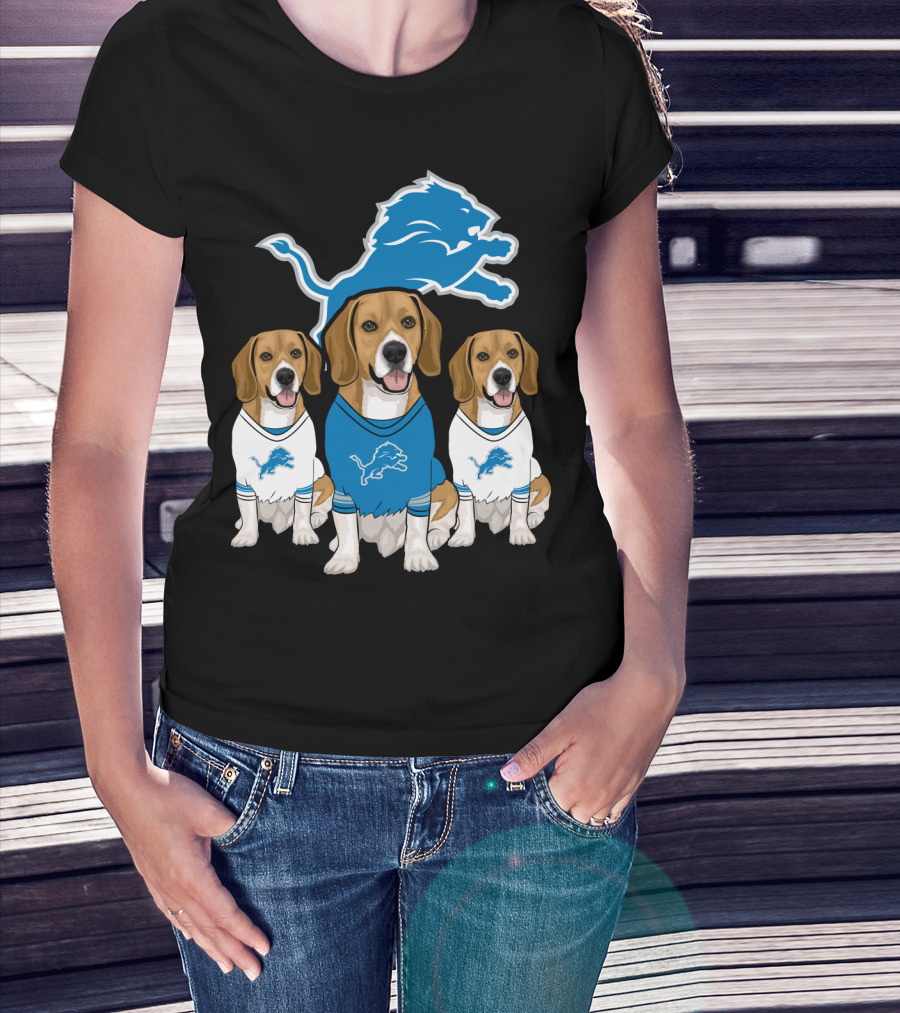 Detroit Lions Beagles T-Shirt