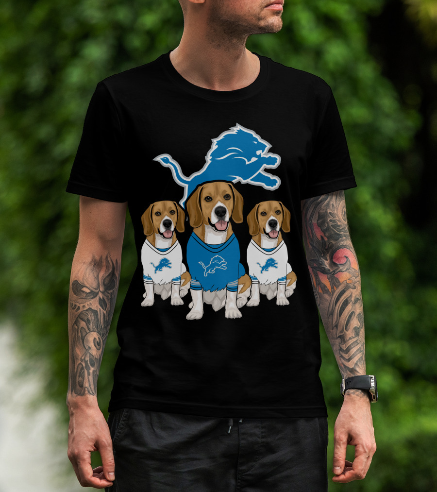 Detroit Lions Beagles T-Shirt