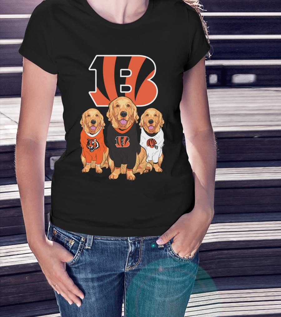 Cincinnati Bengals Beagle Dog Trio T-Shirt
