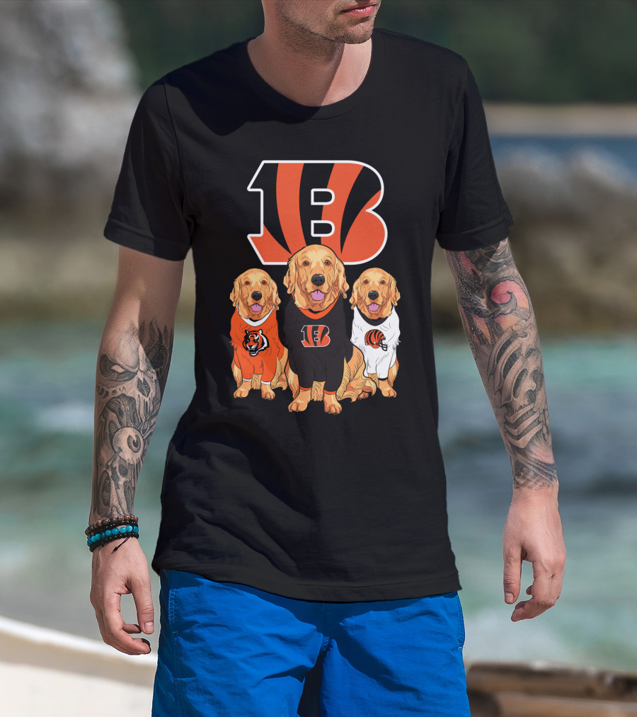 Cincinnati Bengals Beagle Dog Trio T-Shirt