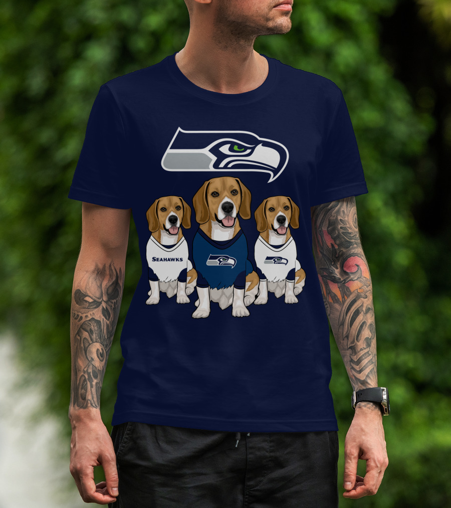 Seahawks Beagle Trio T-Shirt