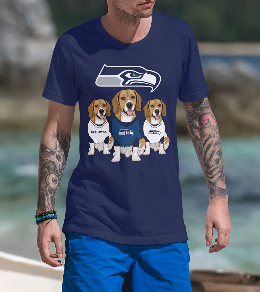 Seahawks Beagle Trio T-Shirt