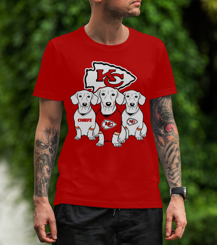 Kansas City Chiefs Dachshund Trio T-Shirt
