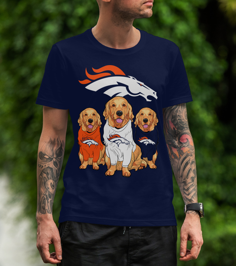 Denver Broncos Golden Retrievers T-Shirt