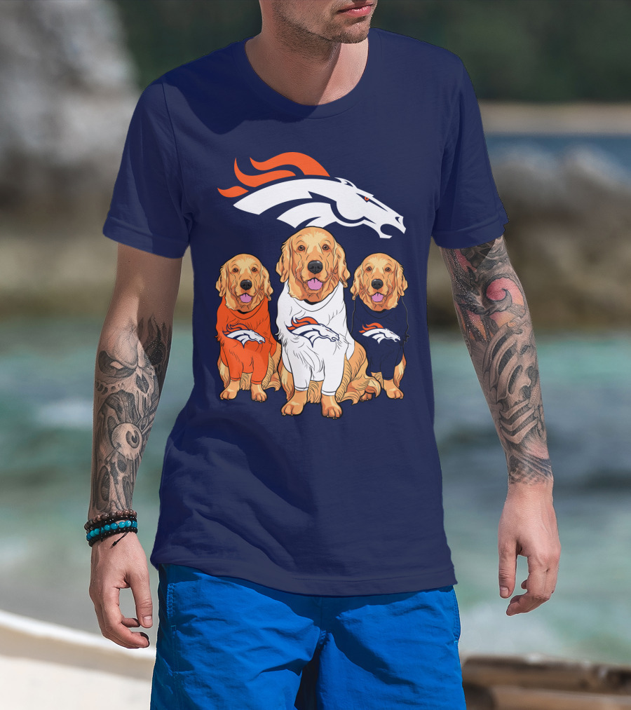 Denver Broncos Golden Retrievers T-Shirt