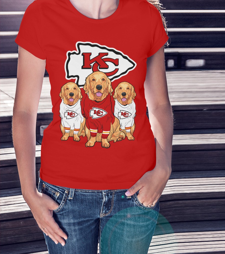 Kansas City Chiefs Golden Retrievers T-Shirt