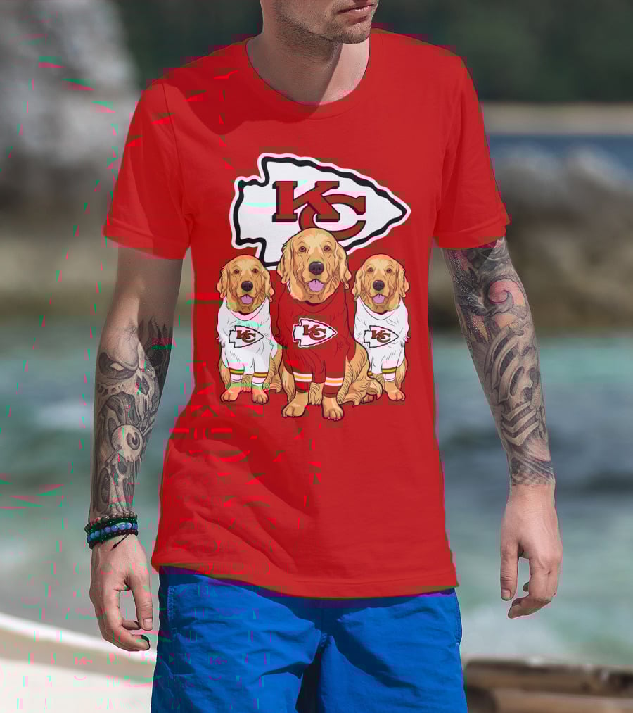 Kansas City Chiefs Golden Retrievers T-Shirt