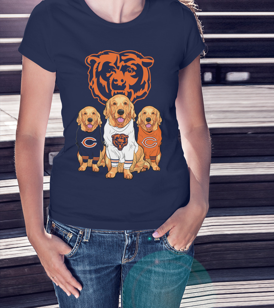 Chicago Bears Golden Retrievers T-Shirt