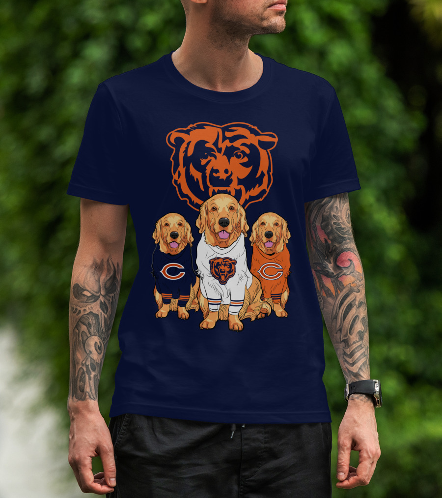 Chicago Bears Golden Retrievers T-Shirt