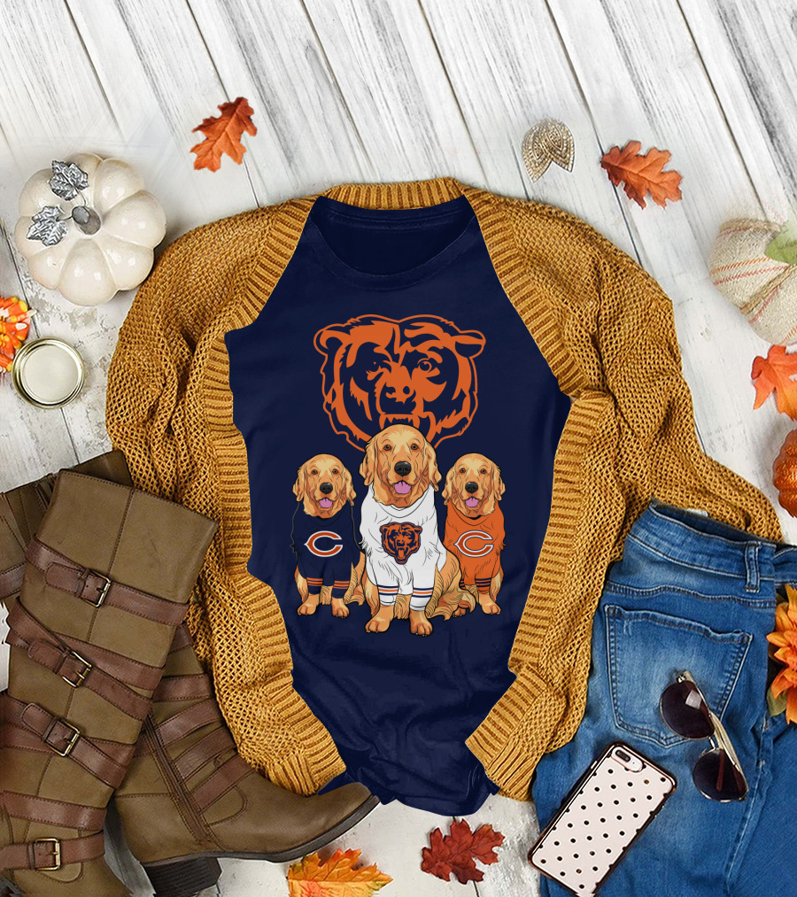 Chicago Bears Golden Retrievers T-Shirt