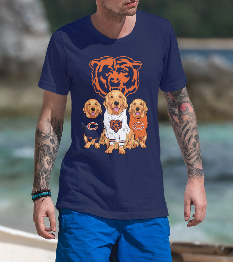 Chicago Bears Golden Retrievers T-Shirt