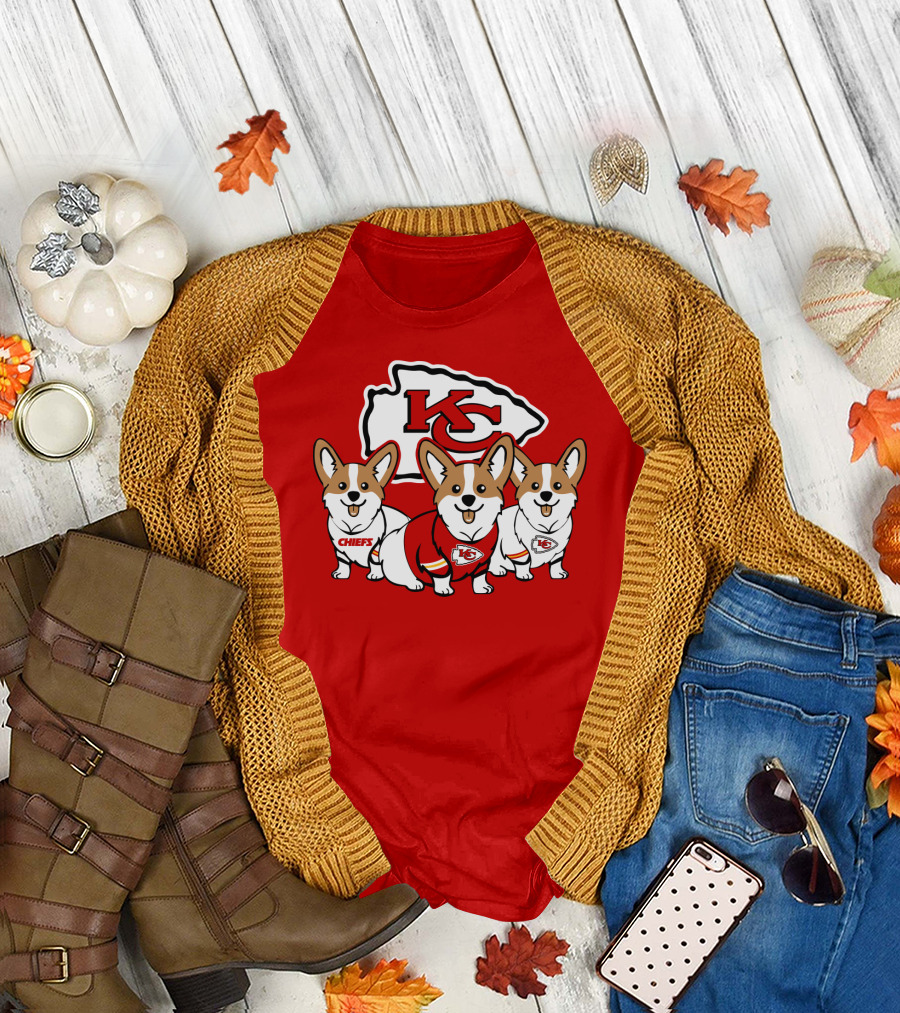 Kansas City Chiefs Corgi T-Shirt