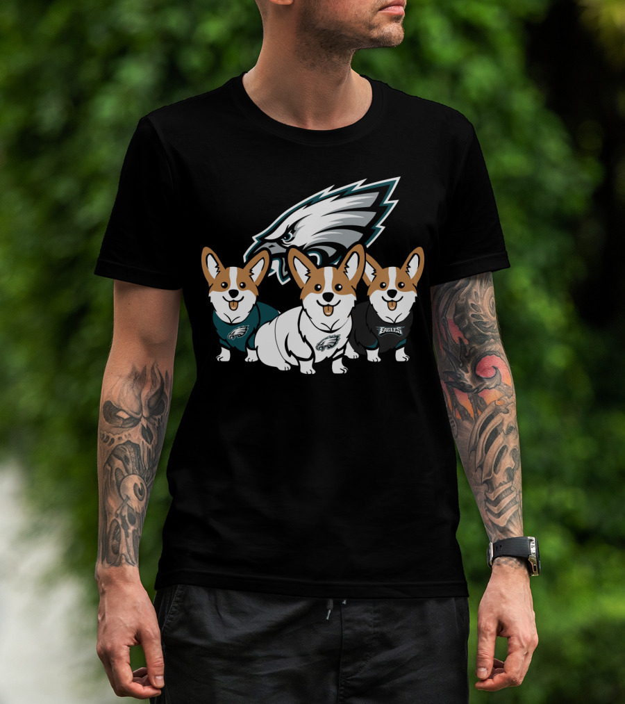 Philadelphia Eagles Corgi Trio T-Shirt