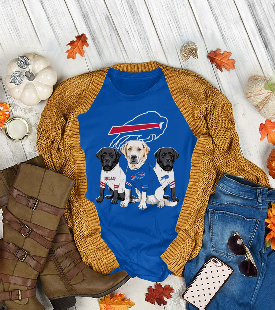 Buffalo Bills Labrador Retriever Trio T-Shirt