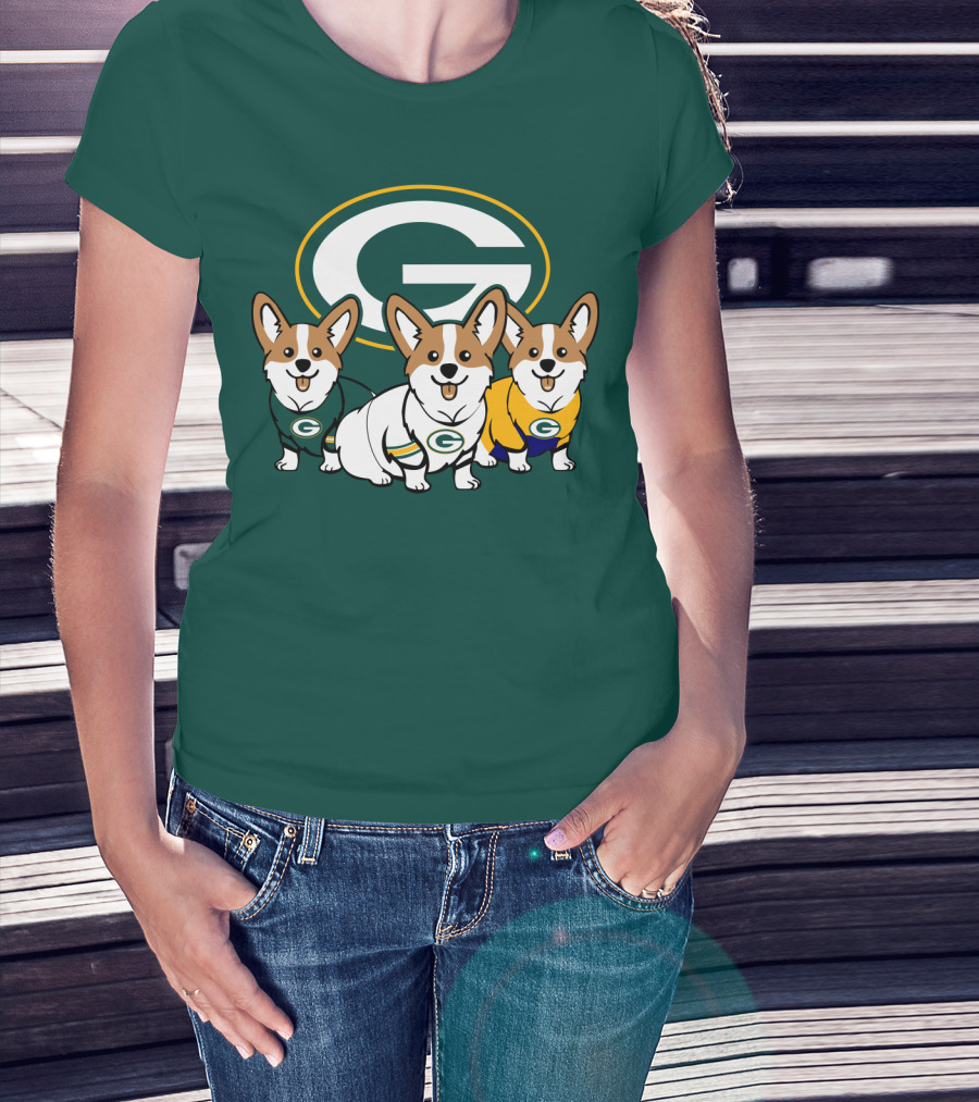 Green Bay Packers Corgi T-Shirt