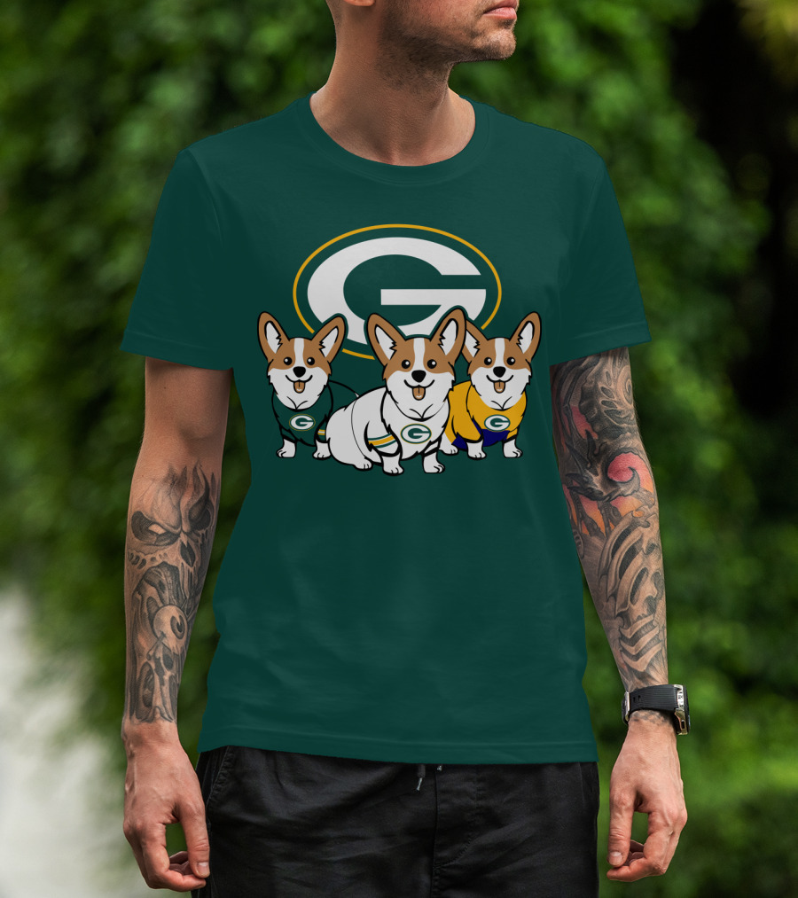 Green Bay Packers Corgi T-Shirt