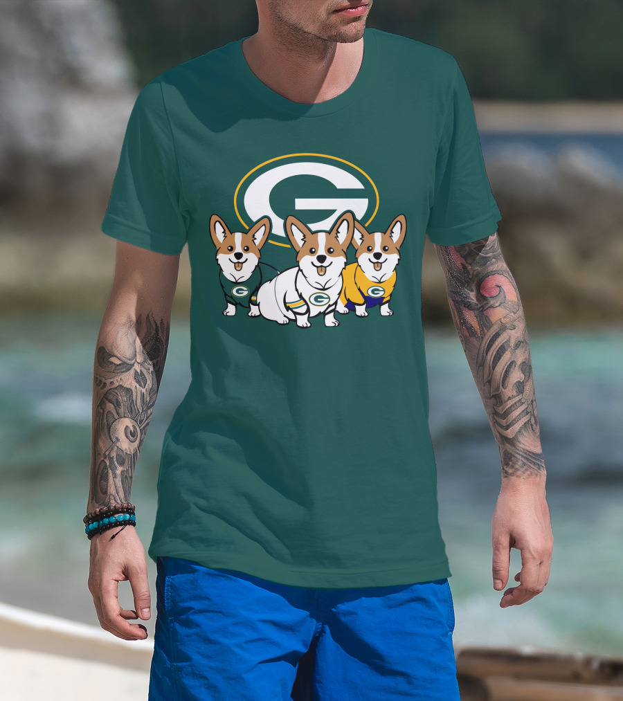 Green Bay Packers Corgi T-Shirt