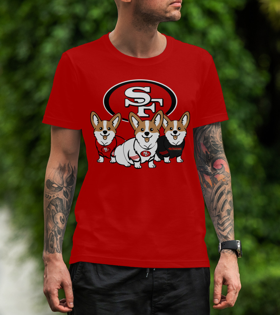San Francisco 49ers Corgi  T-Shirt