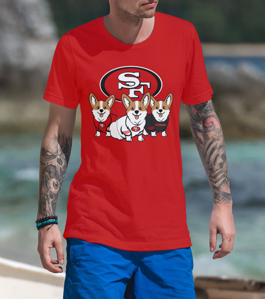San Francisco 49ers Corgi  T-Shirt