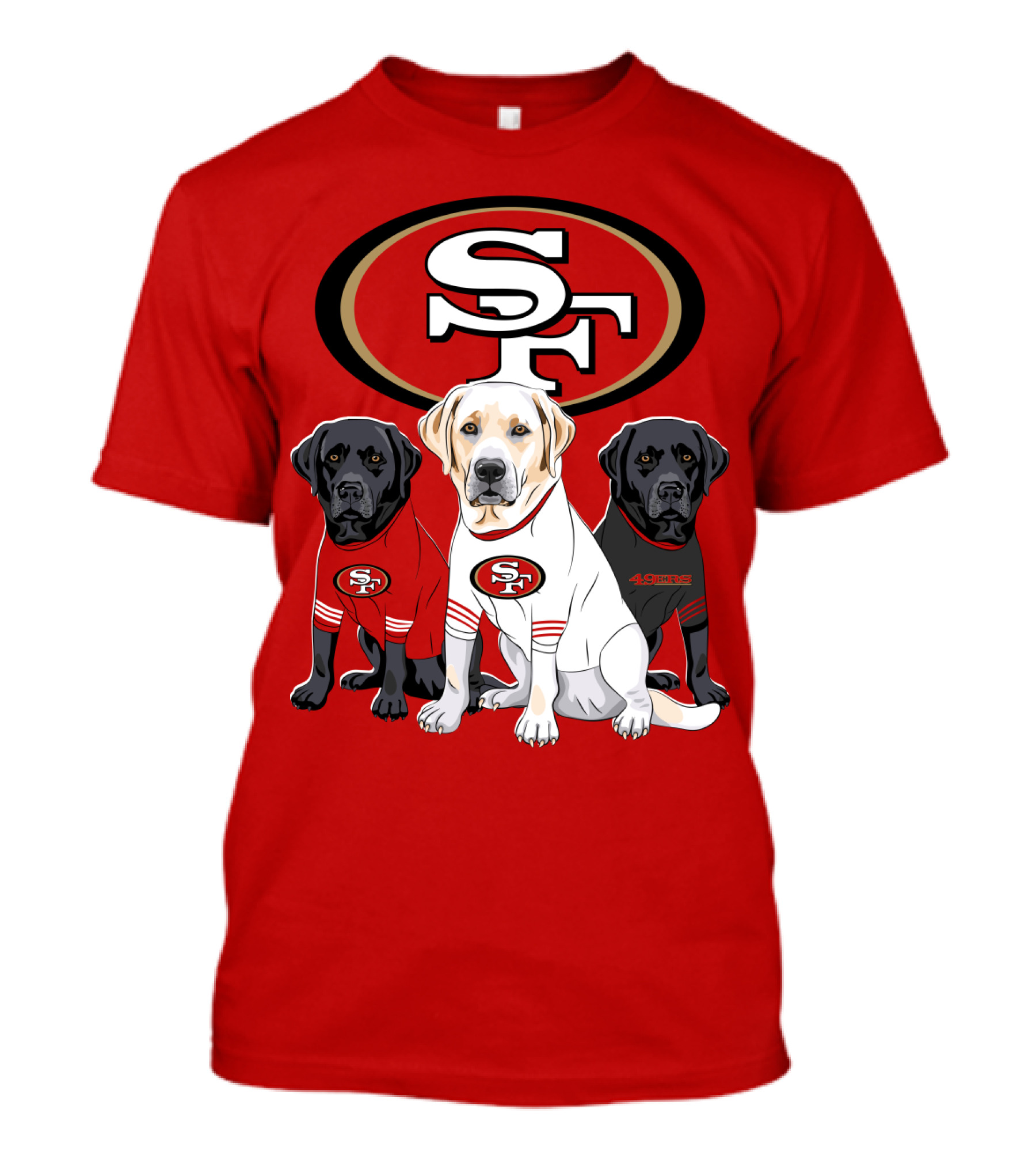 San Francisco 49ers Labrador Retriever Trio T-Shirt