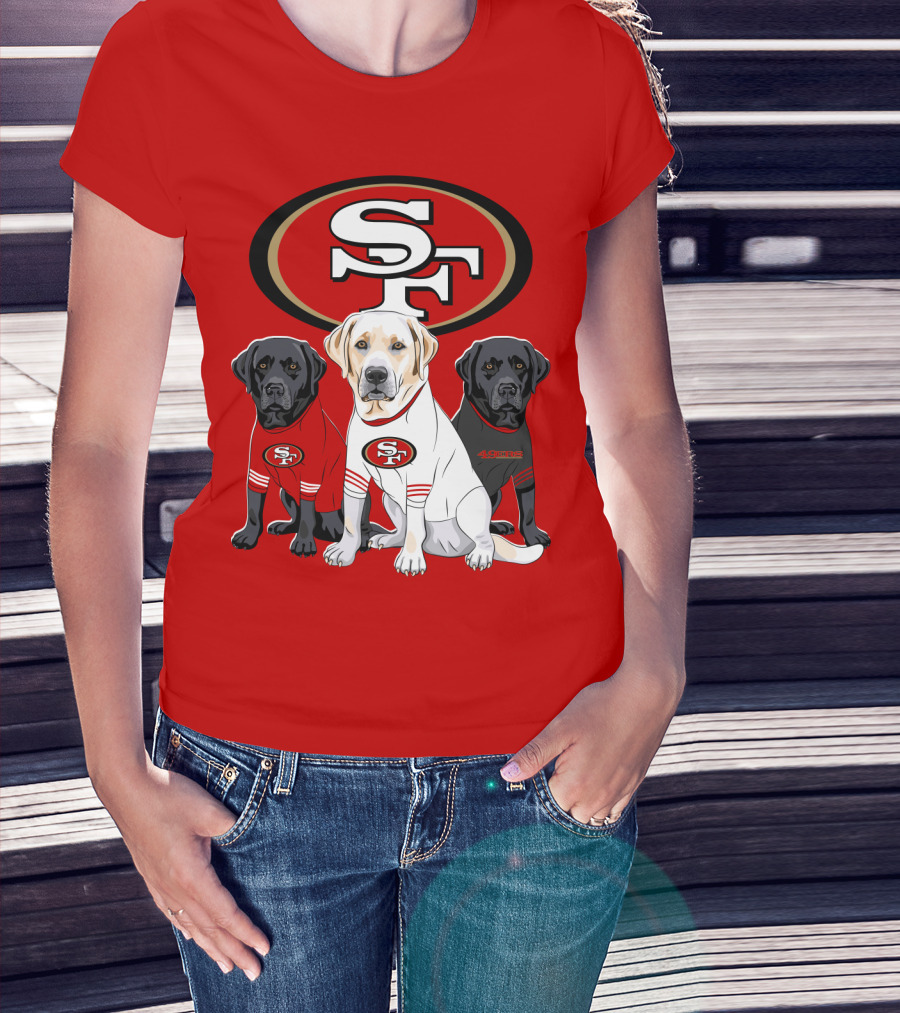San Francisco 49ers Labrador Retriever Trio T-Shirt