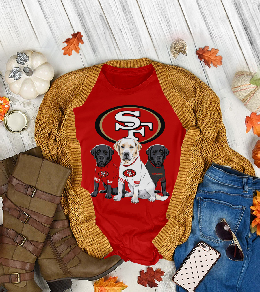 San Francisco 49ers Labrador Retriever Trio T-Shirt