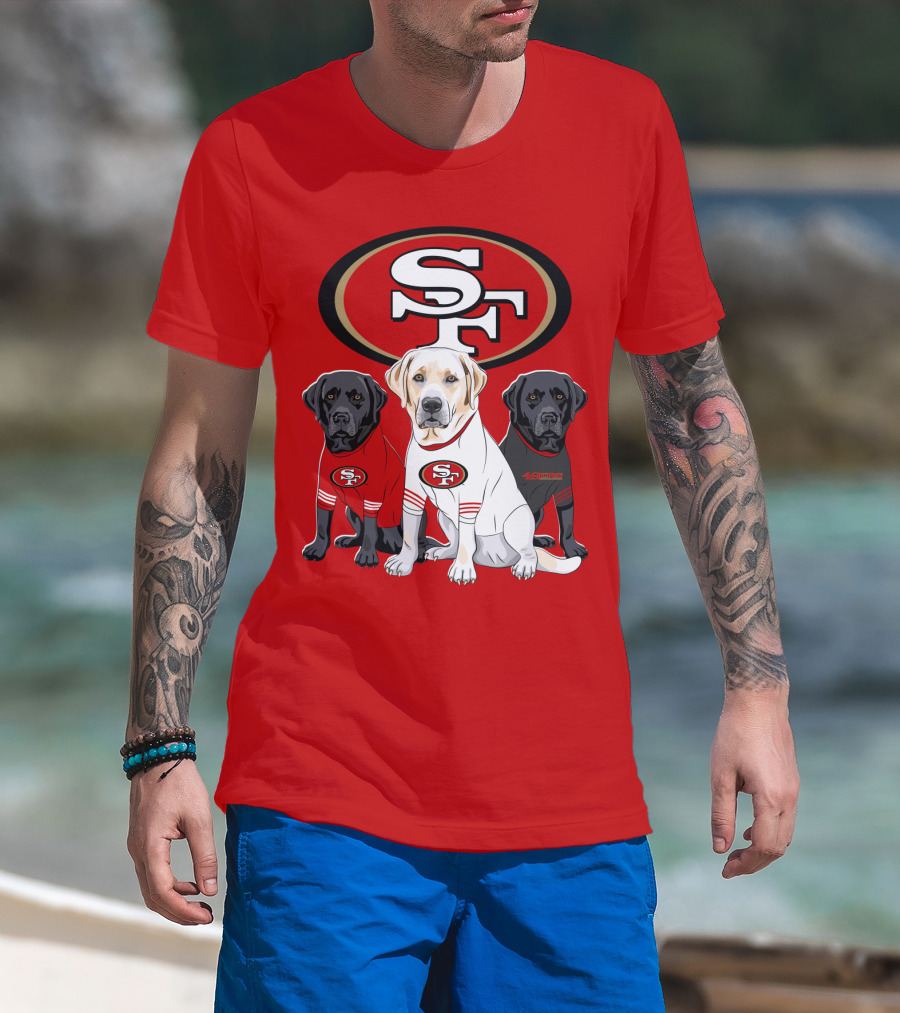 San Francisco 49ers Labrador Retriever Trio T-Shirt