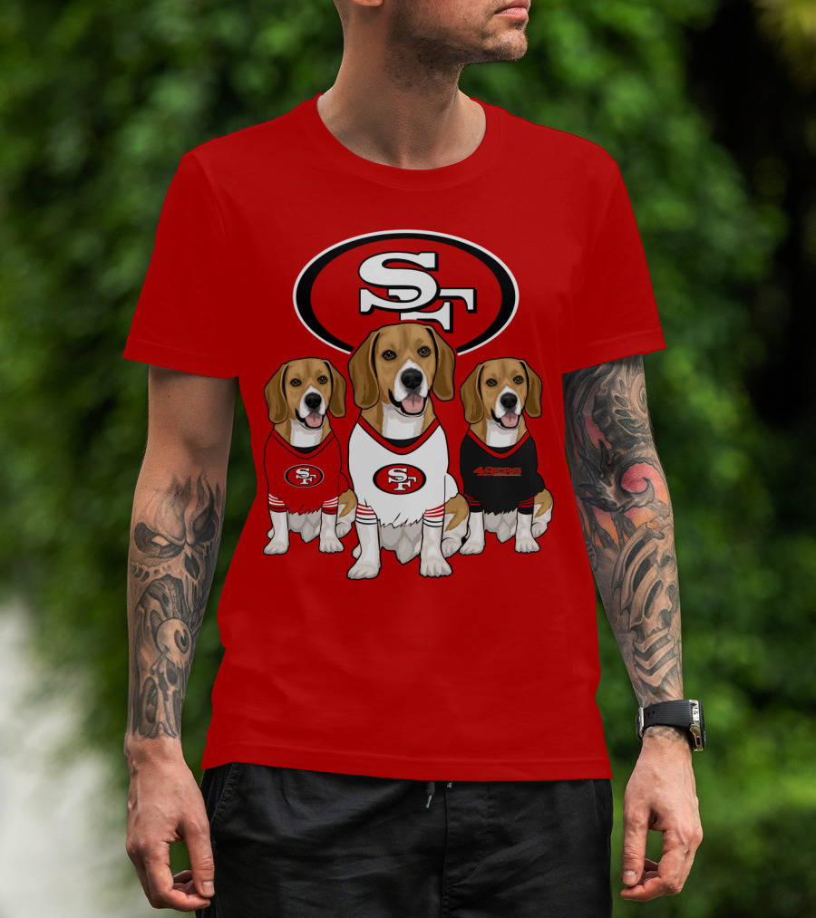 San Francisco 49ers Beagle Trio T-Shirt